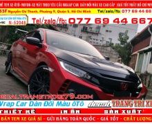 DÁN ĐỔI MÀU civic  màu đỏ đen dán ô tô chuyên nghiệp wrap car decal xe hơi cao cấp nhàn decal decaltrangtrixe79 decal candy nhôm xướt chrome chuyển màu tem xe đẹp giá rẻ dán ô tô tp hcm_52048